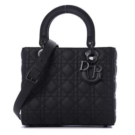 christian dior lambskin cannage medium lady dior black|lady dior bag cannage.